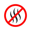 No bad odors graphic icon. Sign prohibiting strong smells. Symbol isolated on white background. Vector illustration