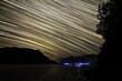Star trails over Ullswater in the English Lake District