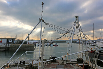 Poster - Storm clouds over Torquay harbour, Devon	