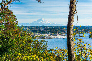 Wall Mural - Fall Peak And Marina 5