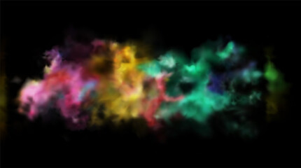 Wall Mural - holiday abstract shiny color powder cloud design element