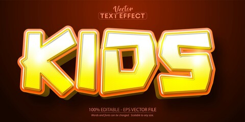 Wall Mural - kids text, cartoon style editable text effect