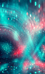Wall Mural - Dark abstract blurred background with bokeh. Multicolored blurred lights, glitter scattering, neon glow