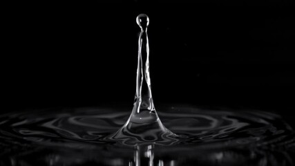 Poster - Super slow motion of water drops falling,1000 fps.