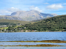 A View Of Loch Eli In Scotland With Ben Nevis In The Background