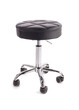 Cushioned stool with 5 wheels isolated