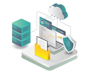 Aufkleber - Security cloud server data analysis