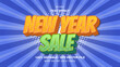 © Kardus Studio - New year sale text style effect. editable illustrator text style
