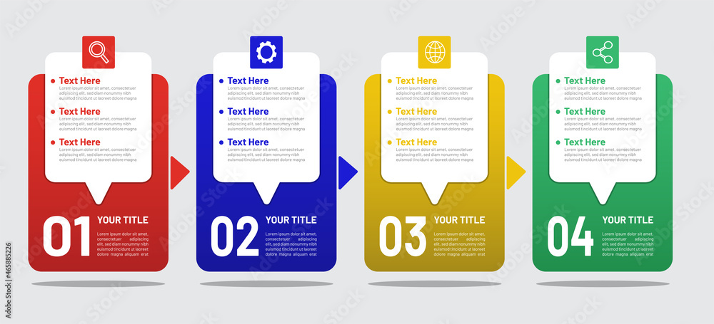 data visualization vector design template. Can be used for steps ...