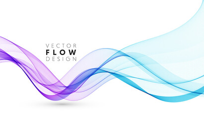 vector abstract colorful flowing wave lines isolated on white background. design element for wedding