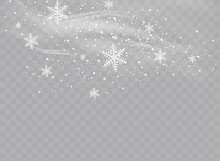 Snow And Wind On A Transparent Background. White Gradient Decorative Element.vector Illustration. Winter And Snow With Fog.