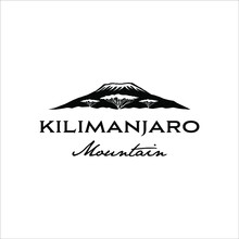 Kilimanjaro Mountain Logo With Classic Style Design
