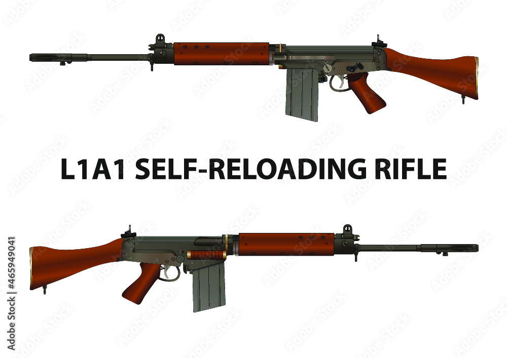 L1A1 SLR Rifle Stock Vector | Adobe Stock