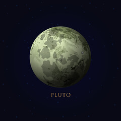 Wall Mural - pluto in space vector.elements of this vector furnished by nasa
