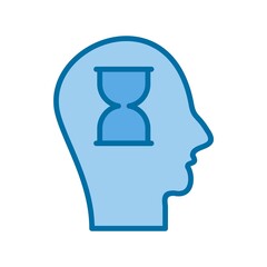 Sticker - Hourglass Filled Blue Vector Icon Design