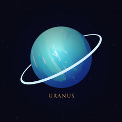 Wall Mural - uranus in space vector.elements of this vector furnished by nasa
