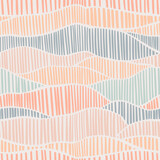 Fototapeta Boho - Aesthetic minimalist boho seamless pattern with hand drawn dashes in mid century style in a natural color palette. Pastel naive nursery print design on a light background. Trendy kids backdrop.