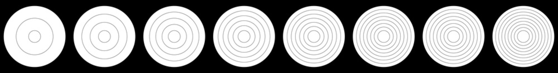 Aufkleber - Concentric, circular, radial circles, rings