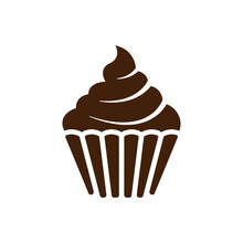 Cup Cake Icon Design Template Vector