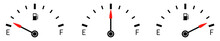 Fuel Full Icon Set. Fuel Gauge. Vector Illustration