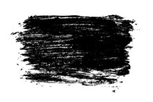 Black Brush Strokes Isolated On White. Ink Splatter. Paint Droplets. Digitally Generated Image. Vector Design Elements, Illustration, EPS 10.