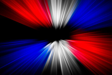 Wallpaper background of an abstract colorful multicolored explosion. Red white blue