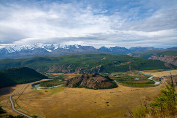 Wall Mural - landscape with mountains