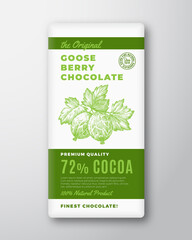 Wall Mural - the original finest chocolate abstract vector packaging design label. modern typography and hand dra