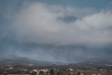 volcanic eruption in Cumbre vieja on September 19, 2021. El Paso. La Palma. Canary Islands. Spain