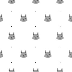 Poster - Funny Cats. Abstract seamless pattern background