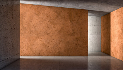 Wall Mural - internal view of a concrete structure.