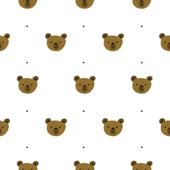 Poster - Funny Bears. Abstract seamless pattern background