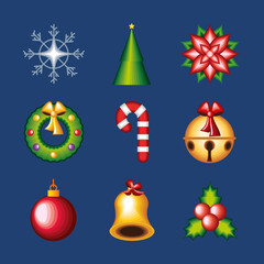 Sticker - christmas decoration icons