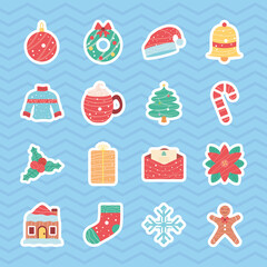 Sticker - happy christmas stickers