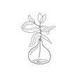 © miracle15 - Vector illustration with beautiful branches of a plant. Glassware and branches with leaves. Fashionable compositions for printing on clothes and interior decoration.