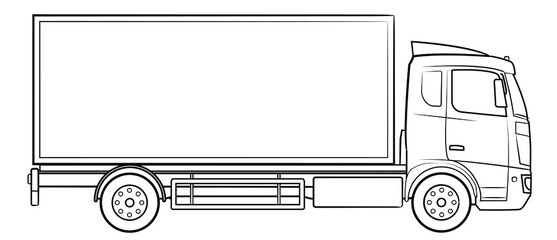 Classic truck - vector illustration of a vehicle.