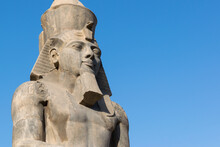 Statue Of Ramesses II At Luxor Temple With Copy Space