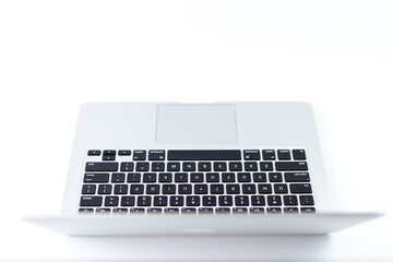 high angle view of Notebook on white background