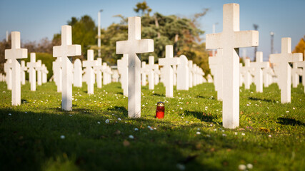 Wall Mural - Tombs in a military cemetery in Strasbourg in France on november 10th 2021 