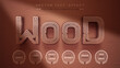 Wood - editable text effect, font style