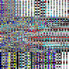 Wall Mural - tv photo noise glitch psychedelic background old vhs screen error digital pixel noise abstract desig