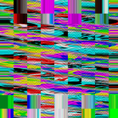 Wall Mural - glitch psychedelic background old tv screen error digital pixel noise abstract design photo glitch t