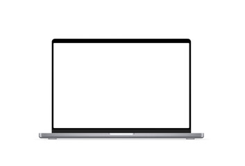 Aufkleber - Modern laptop computer vector 3d mockup isolated on white background. Vector notebook photoreal detailed illustration