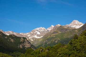 Wall Mural - landscape mountain between Ceresole Reale and the Nivolet hill around serrù lake, Agnel lake, Nivolet lake in Piedmont in Italy