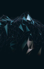 Wall Mural - fondo abstracto de la tecnología y la ciencia.ilustración 3d. análisis de datos de negocios y la red
