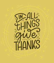 Hand Drawn Lettering Quote About Gratitude. Cool Phrase For Print And Poster Design. Inspirational Slogan. Vector