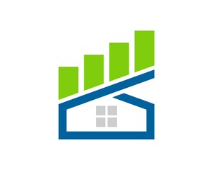 Poster - Simple cloud with financial chart on the top