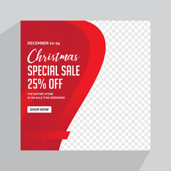 Wall Mural - Social Media Christmas Banners Template
