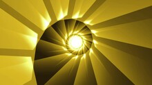 Yellow Spiral Infinity Looped Animated Tunnel Background