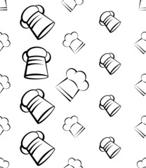 Wall Mural - Chef Hat Icon Seamless Pattern, Chef Hat